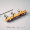 3 x VANSON Brass Compensated Saddles for Tele® Telecaster®* guitar bridge, CMP