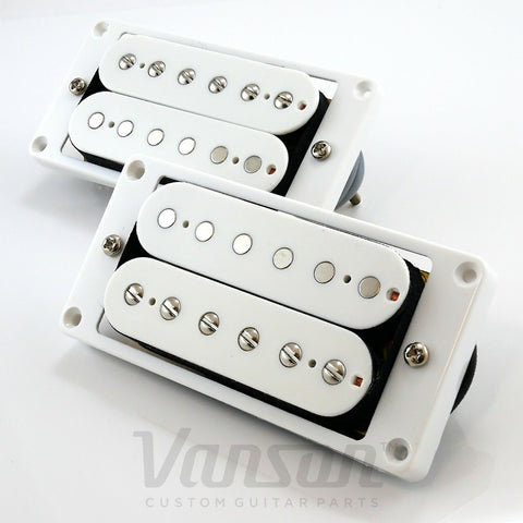 NEW Vanson '57 Alnico II PAF style Humbucker Set for LP, SG, ES etc., White N&B