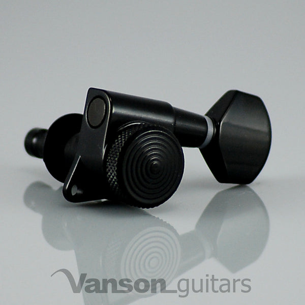 4+4 Black Vanson LOCKING Tuners for Jackson, BC Rich, Schecter ®* V07SP-BK4