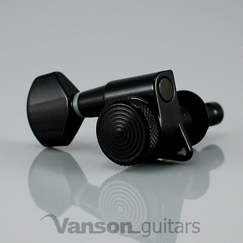 7 x Vanson Black LOCKING Tuners, for Jackson, BC Rich, Schecter ®* V07SP-BK7 LH