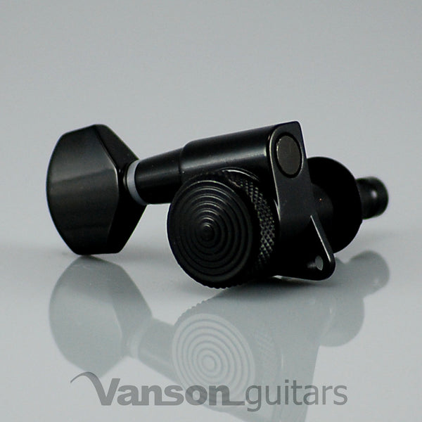 7 x Vanson Black LOCKING Tuners, for Jackson, BC Rich, Schecter ®* V07SP-BK7 LH