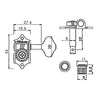 6 x Wilkinson WJ28N 19:1 RATIO tuners for Gretsch Electromatic ®*, acoustic etc