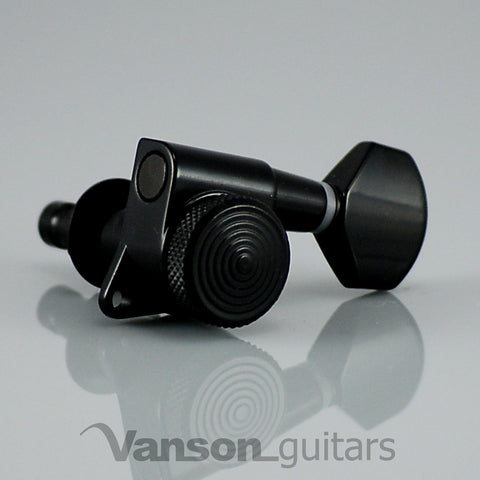 3+3 Black Vanson LOCKING Tuners, for Jackson BC Rich Schecter PRS ®* V07SP-BK3