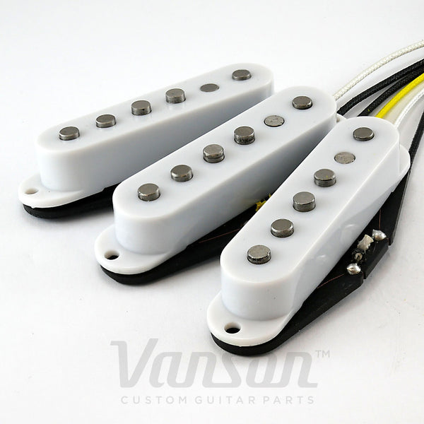 NEW Set of Vanson 'Vintage Pro' Alnico V Single Coil Pickups for Strat®* White