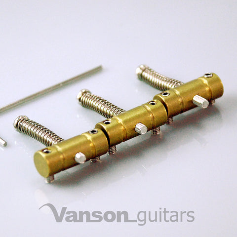 3 x VANSON Brass Vintage Saddles for Tele® Telecaster®* guitar bridge, Straight 