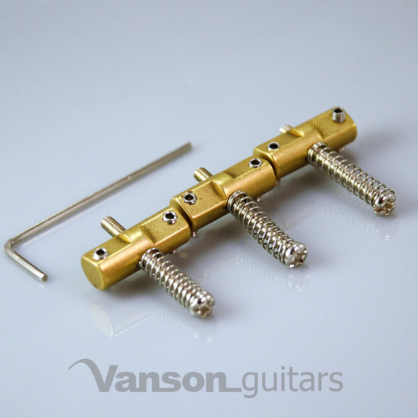 3 x VANSON Brass Compensated Saddles for Tele® Telecaster®* guitar bridge, CMP