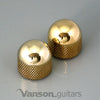2 x NEW Vanson Domed Knobs for 'TL' guitar, Push-On, Chrome, Black or Gold VP001