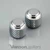 2 x NEW Vanson Double Flat Top Tele® Knobs, Push-On, Chrome, Black or Gold VP004