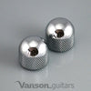 2 x NEW Vanson Domed Knobs for 'TL' guitar, Push-On, Chrome, Black or Gold VP001