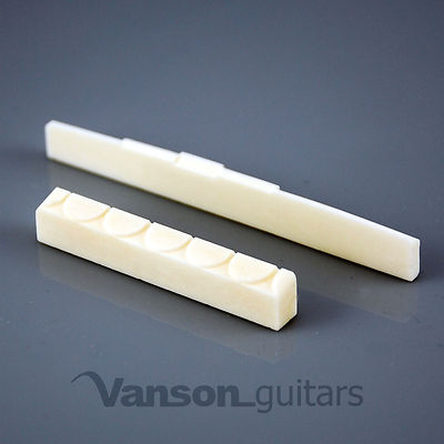 NEW Vanson 52mm Figured Bone Nut & 80mm Comp Saddle for Classical Guitars FGCMP+