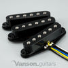 NEW Set of Vanson 'Classic Pro' Alnico V Single Coil Pickups for Strat®* Black