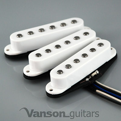NEW Set of Vanson 'Classic Pro' Alnico V Single Coil Pickups for Strat®* White