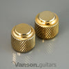 2 x NEW Vanson Double Flat Top Tele® Knobs, Push-On, Chrome, Black or Gold VP004