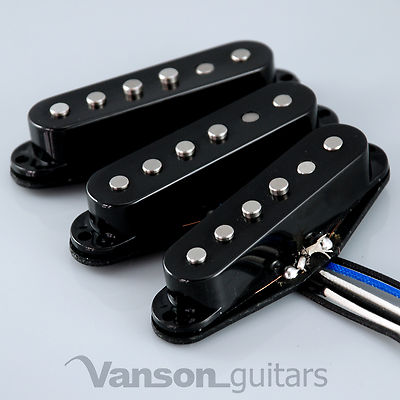 NEW Set Vanson 'Vintage Pro' Alnico V Pickups for Stratocaster / Strat ®* Black