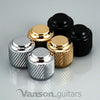 2 x NEW Vanson Double Flat Top Tele® Knobs, Push-On, Chrome, Black or Gold VP004