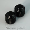 2 x NEW Vanson Double Flat Top Tele® Knobs, Push-On, Chrome, Black or Gold VP004