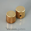 2 x NEW Vanson Flat Top Screw Knobs for 'TL' guitar, Chrome, Black or Gold VS004