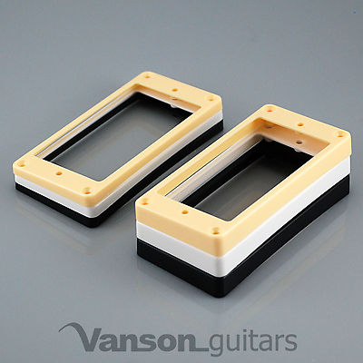 NEW 2 x Curved Base Mounting Rings for Epiphone Les Paul, ES humbucker surround