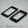 2 x Flat Base Mounting Rings & Screws for Epiphone SG, etc / humbucker surround