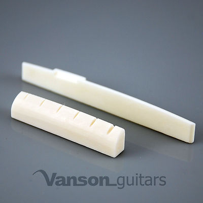 NEW Vanson 43mm Bone Nut, & Compensated Saddle for Acoustic Guitars, RND CMP