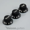 New VANSON Volume x Tone knob set for Strat®* type electric guitars, 6mm