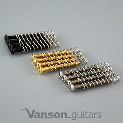 4 x NEW Humbucker Pickup Mounting Screws & Springs, 3mm, for Les Paul, SG, ES 
