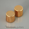 2 x NEW Vanson Flat Top 'TL' Guitar Knobs, Push-On, Chrome, Black or Gold VP003