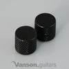 2 x NEW Vanson Flat Top Screw Knobs for 'TL' guitar, Chrome, Black or Gold VS004