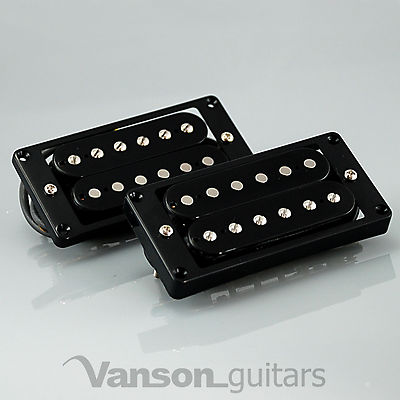 NEW Vanson '57 Alnico II PAF style Humbucker Set for LP, SG, ES etc., Black N&B