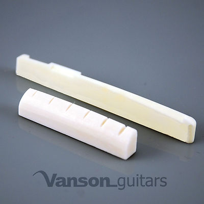 NEW High quality Vanson 43mm Bone Nut & Int Saddle for Acoustic Guitars, RND INT