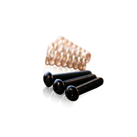 VANSON 3 x Black Screws & Springs for Wilkinson and Import Telecaster Type Bridge Pickups M4