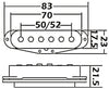 Wilkinson M-Series WOVS Black Vintage 60's Staggered Single Coil Bridge Pickup for Stratocaster Guitars (Bridge, Black)