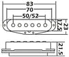 Wilkinson M-Series WOHS 'HOT' Ivory Single Coil Pickup Set for Stratocaster Guitars (SET, Ivory)