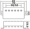 Wilkinson M-Series WOCHB 'HOT' Chrome Humbucker Neck Pickup for Gibson, Epiphone etc. (Neck, Ivory Mounting Ring)