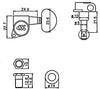 Wilkinson WJN03 Black (3-a-side) 19:1 Gear Ratio Tuners / Machine Heads  for Epiphone Les Paul, SG, ES, PRS, Schecter, Ibanez (Standard Post)