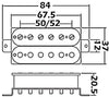 Wilkinson M-Series WOHHB 'HOT' White  Humbucker Bridge Pickup for Gibson, Epiphone etc. (White, Bridge)