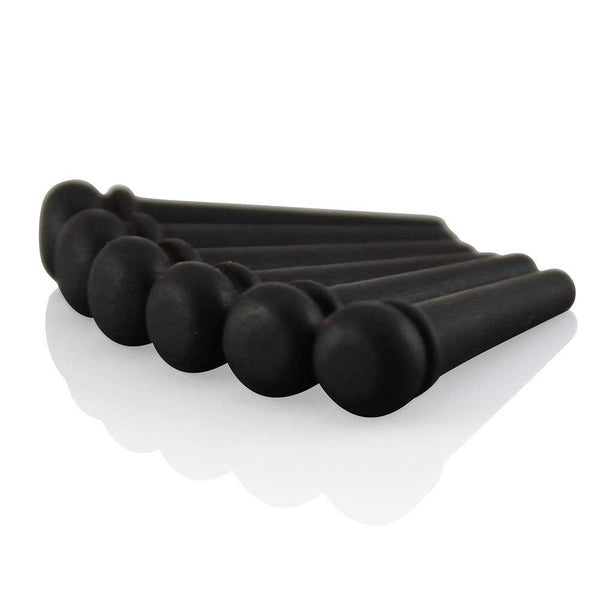 VANSON High Quality Ebony (Un-Slotted) Bridge Pins for Acoustic Guitars / String Pegs / Plain