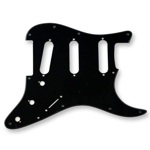 VANSON 1-Ply Gloss Black Premium Quality SSS Scratchplate Pickguard DIRECT FIT for USA, MEX Fender, Stratocaster