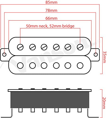 G.M. 59'er Alnico 5 Ponte Humbucker Cromato (52 Mm) (4 Fili) Per - Foto 11