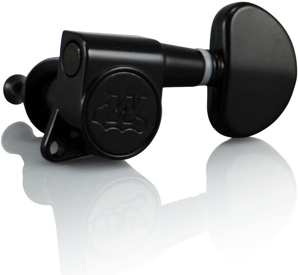 Wilkinson WJN03 Black (3-a-side) 19:1 Gear Ratio Tuners / Machine Heads  for Epiphone Les Paul, SG, ES, PRS, Schecter, Ibanez (Standard Post)