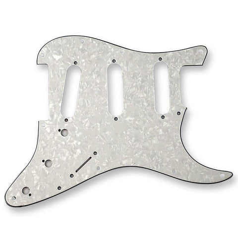 VANSON 3-Ply White Pearl Premium Quality SSS Scratchplate Pickguard DIRECT FIT for USA, MEX Fender, Stratocaster
