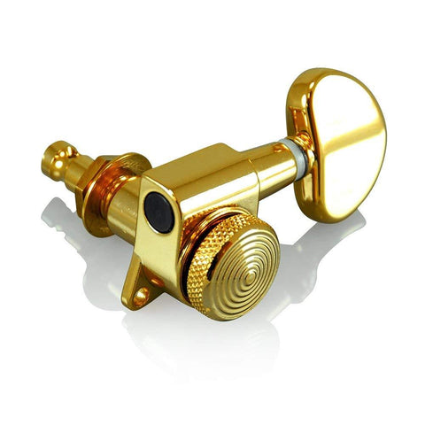 VANSON V03SP LOCKING Gold (3-a-side) 19:1 Gear Ratio Tuners / Machine Heads for Les Paul, SG, ES, PRS, Schecter, Ibanez