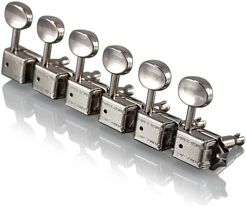 Wilkinson Deluxe WJ55 Nickel Right Handed (Split Post) Vintage 'Kluson Style' Tuners / Machine Heads  for Fender Stratocaster, Telecaster etc. (Right Handed, Nickel)