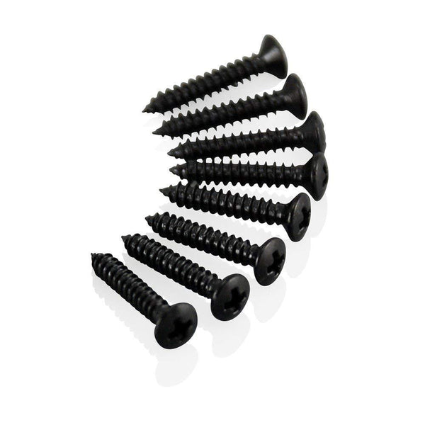 VANSON 8 x Black Humbucker Mounting Ring Screws for Les Paul, SG, ES Guitars (Pickup Surround)