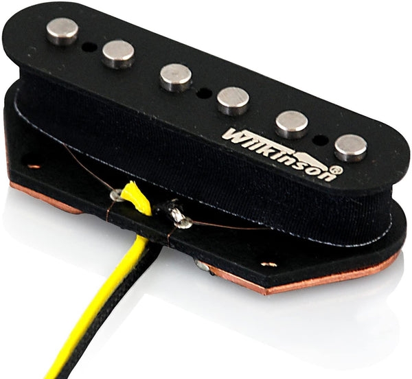 Wilkinson Premium Range WVTB Black 60's Vintage Alnico V Polepiece Bridge Pickup for Telecaster Guitars