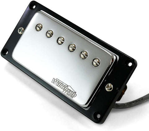 Wilkinson M-Series WOCHB 'HOT' Chrome Humbucker Neck Pickup for Gibson, Epiphone etc. (Neck, Black Mounting Ring)