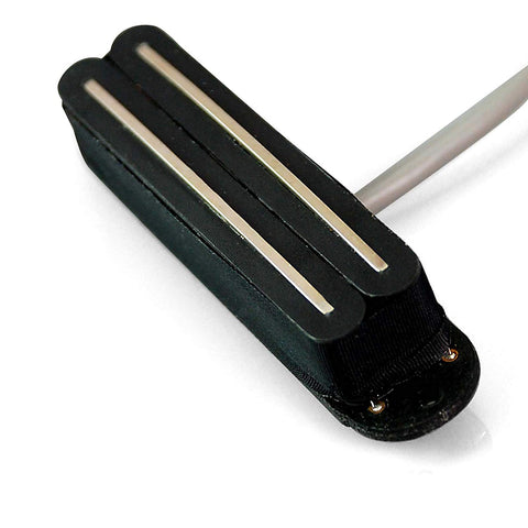 VANSON Black / Chrome High Output Hot Rail Humbucker, Straight Sides for Top Mounting Stratocaster
