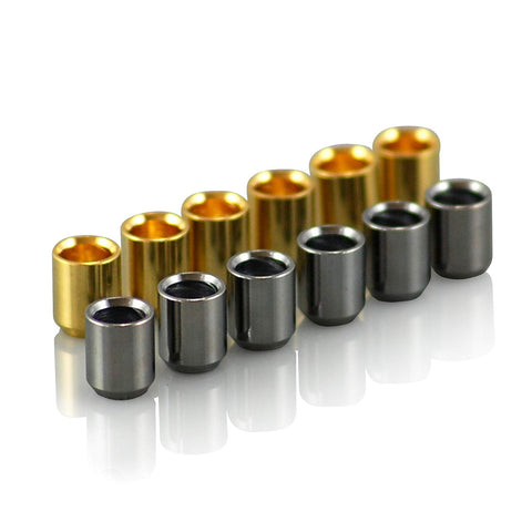 VANSON 6 x Gold High Quality Smooth Guitar Ferrules / Mounting / String through Back for 'TL' Type Guitars