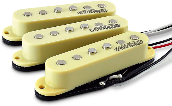 Wilkinson M-Series WOVS Ivory Vintage 60's Staggered Single Coil Neck & Bridge Pickup Set for Stratocaster Guitars (SET, Ivory)