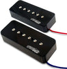 Wilkinson M-Series WO90 P90 Soapbar Black Neck & Bridge Pickup Set for Les Paul, SG, ES type Guitars, (SET, Black)